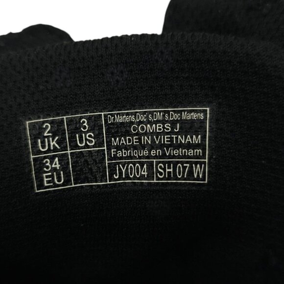 Dr Martens Combs Lace Up Fashion Boot Kids Size US 3 UK 2 EU 34 Side Zip Black - Picture 8 of 15